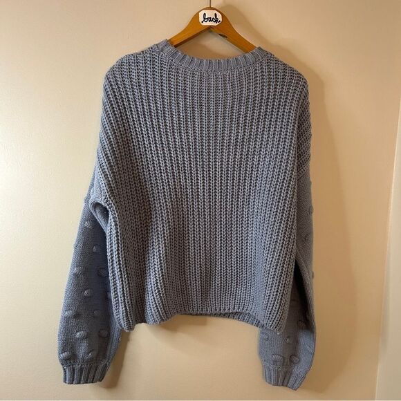 Jessica Simpson Textured Knit Sweater Women’s L Powder Blue great preworn condit - Picture 3 of 10